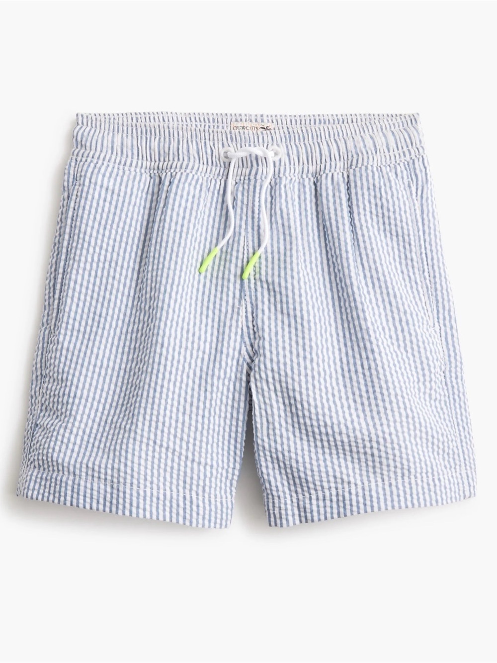 Crewcuts J. Crew Boys Seersucker Lined Swim Trunks size 8